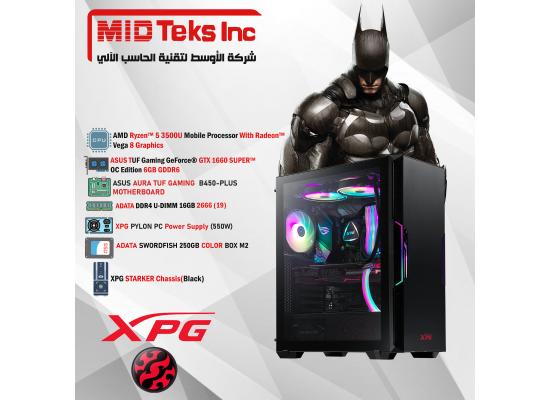 Gaming Desktop (MID-48),AMD RYZEN 5 3500,DDR4 /16GB ,SSD 250GB ,GTX 1660,ASUS MB B450,XPG PYLON  550W ,XPG STARKER  CASE